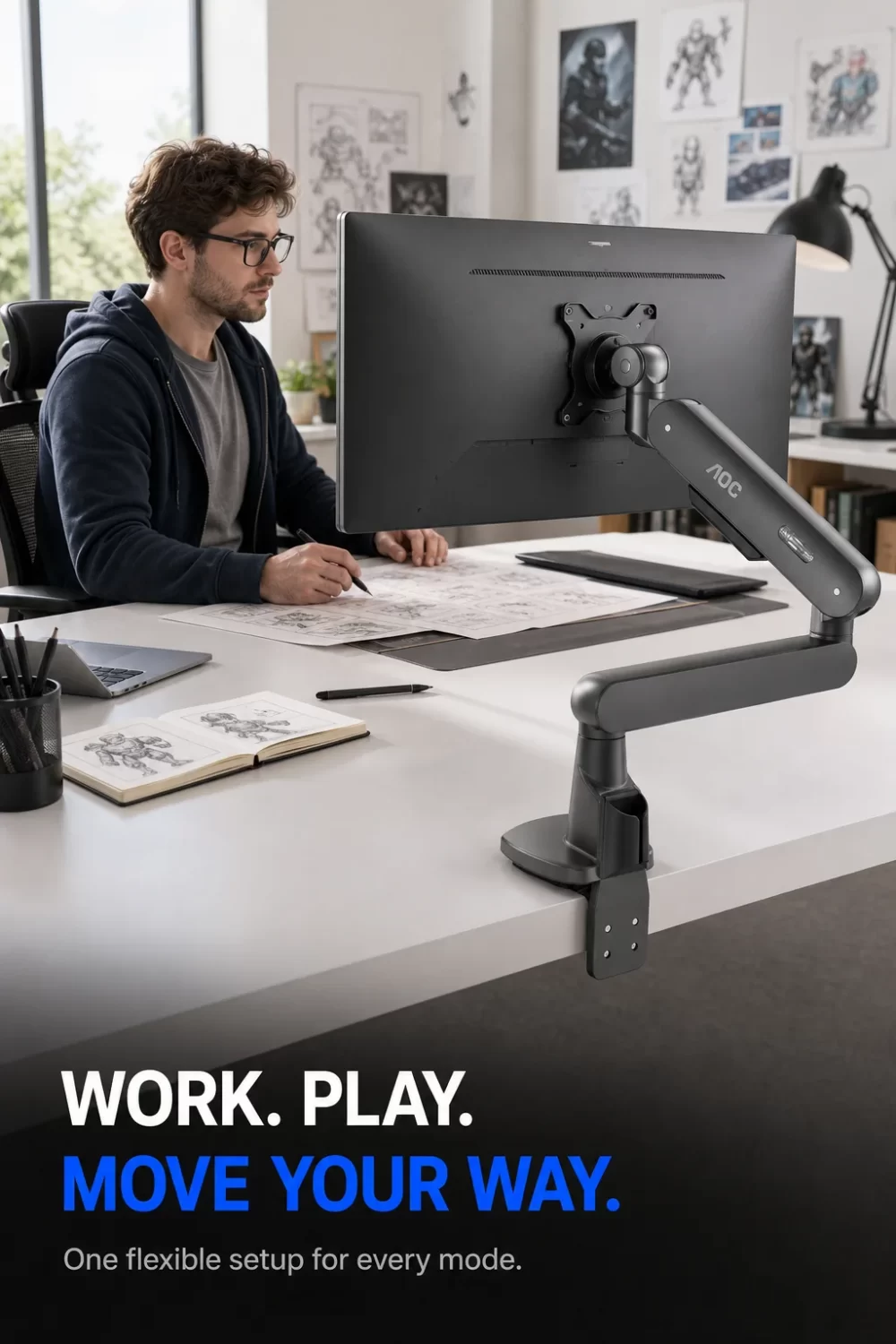 AOC AM 408 lifestyle setup